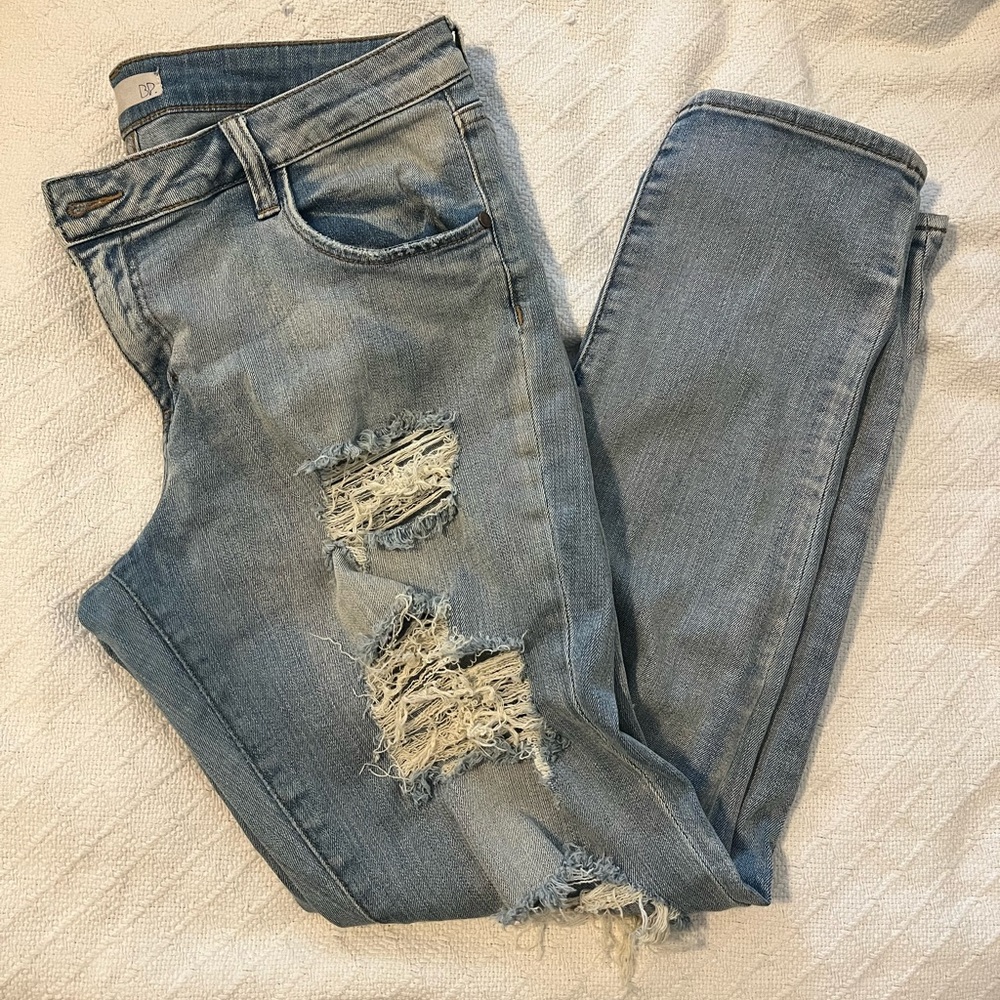 BP Distressed Straight Leg Jeans